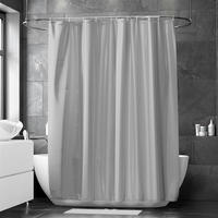 DUSCHVORHANG 180 x 220 cm Grau Wasserabweisend Anti-Schimmel - Grau, Textil (180/220cm)