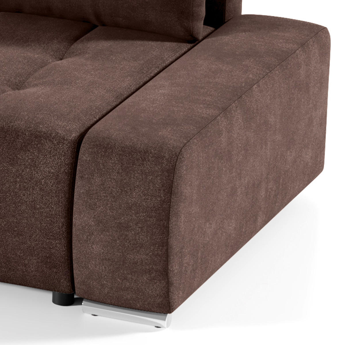 ECKSOFA Jonas 4 Sitzplätze Braun - Braun, Holzwerkstoff (265/185cm) - Petits-meubles