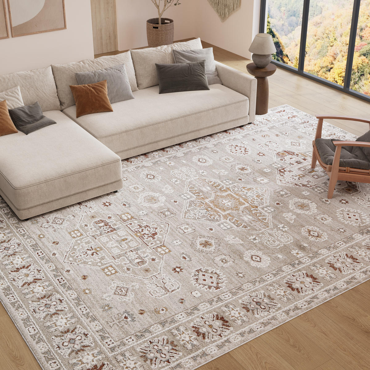 TEPPICH TREND Creme 120/170 cm - Creme, Textil (120/170cm) - Tapiso