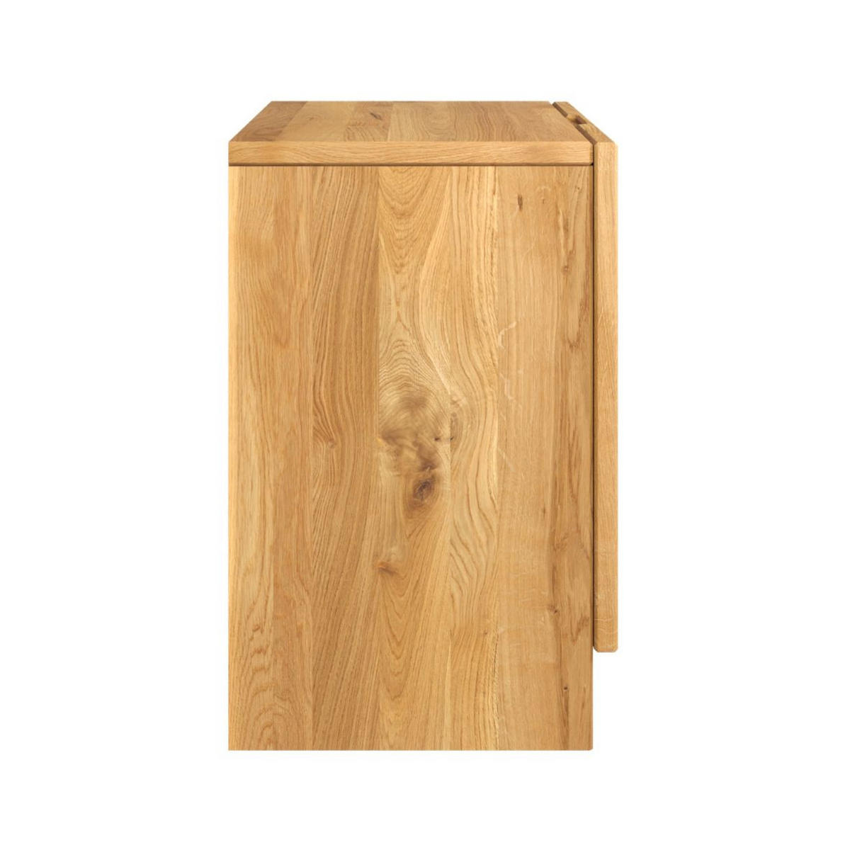 MASSIVHOLZNACHTTISCH Harmark mit Rattan-Detail, Eiche - lackiert, Naturfarben - Eichefarben, Eichenholz/Holz (44/50/34cm) - Skandica