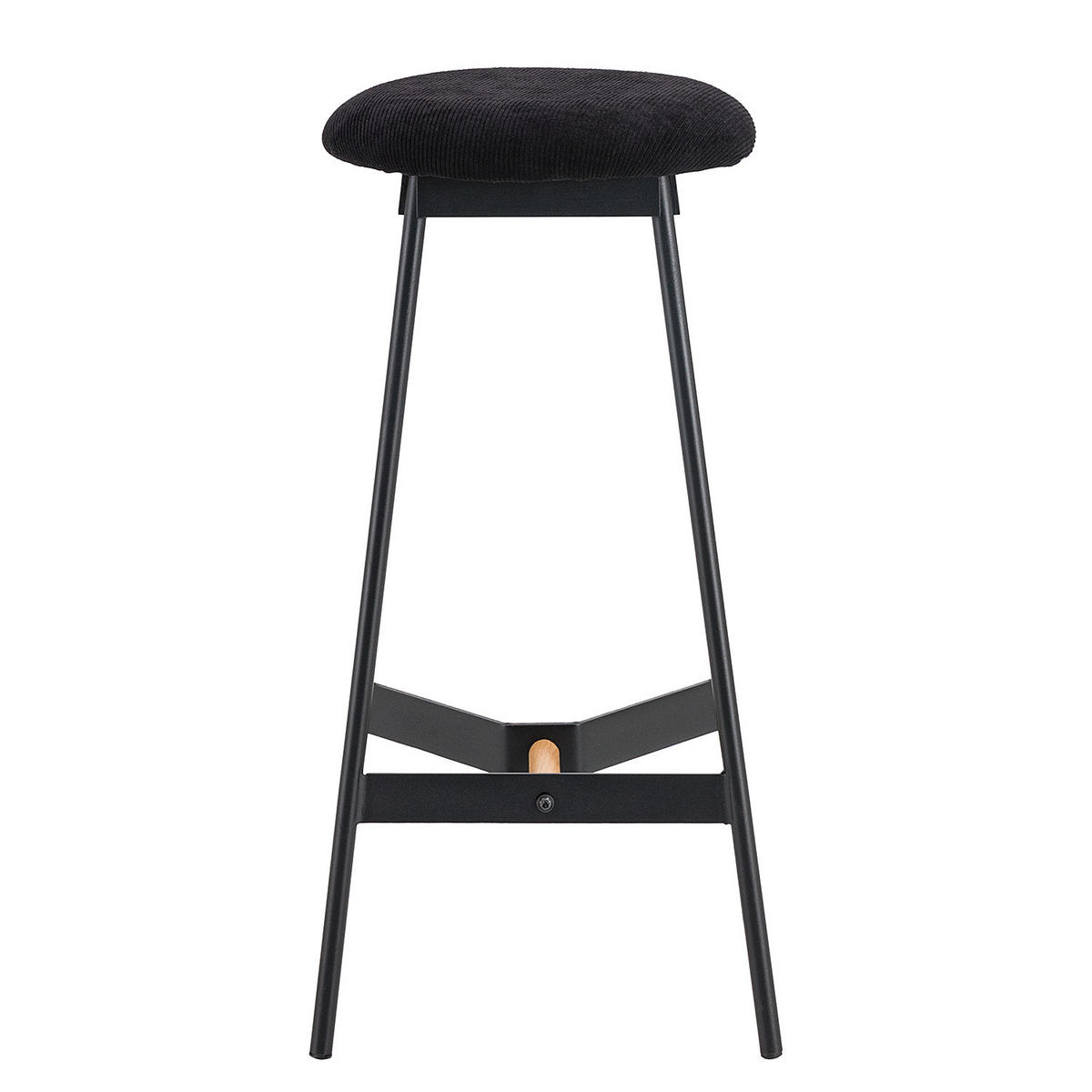 BARHOCKER - Cordstoff - Schwarz, Textil (32/65/32cm) - home24