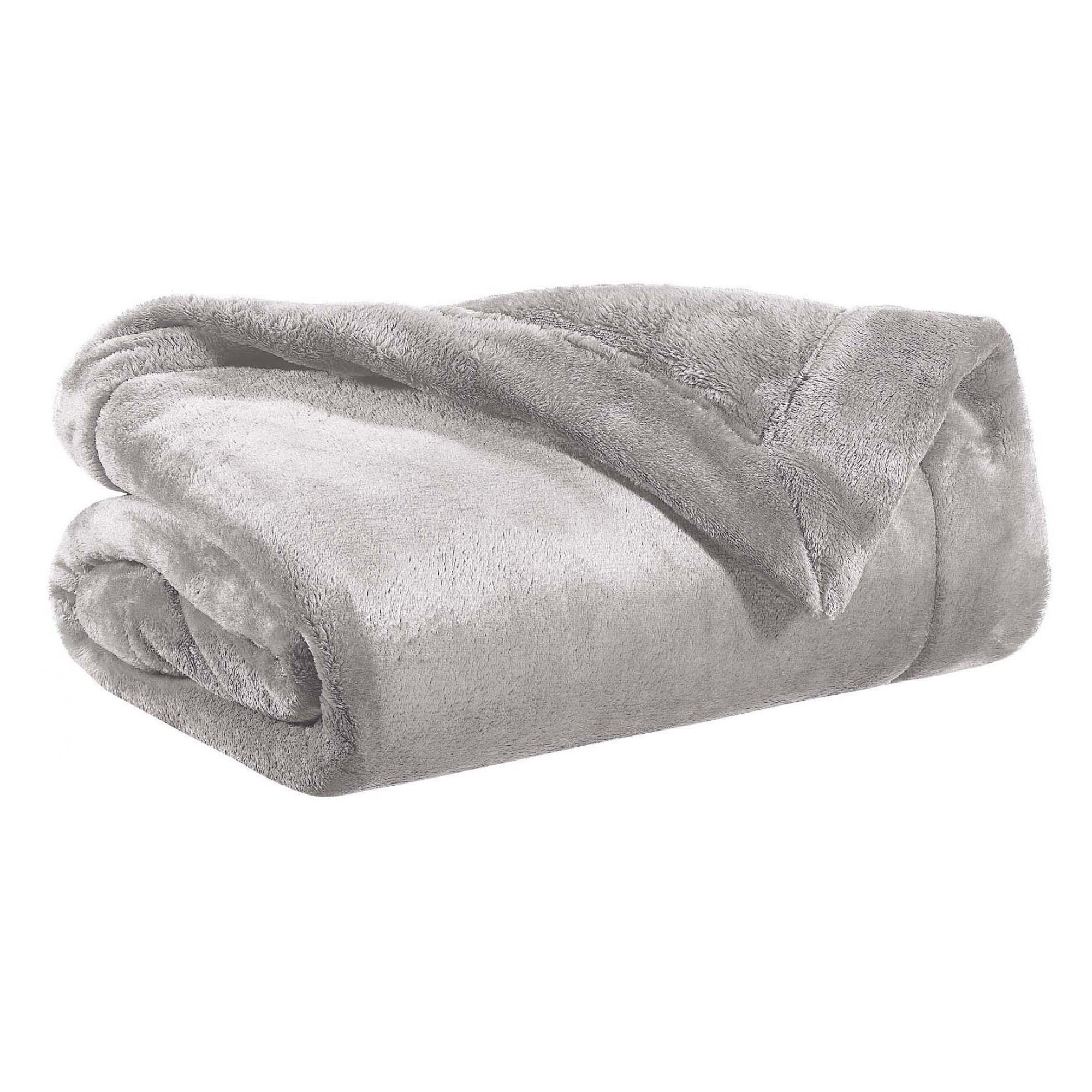 PLAID Tender perlweiß 150 x 200 cm - Hellgrau, Textil (150/200cm) - Vivaraise