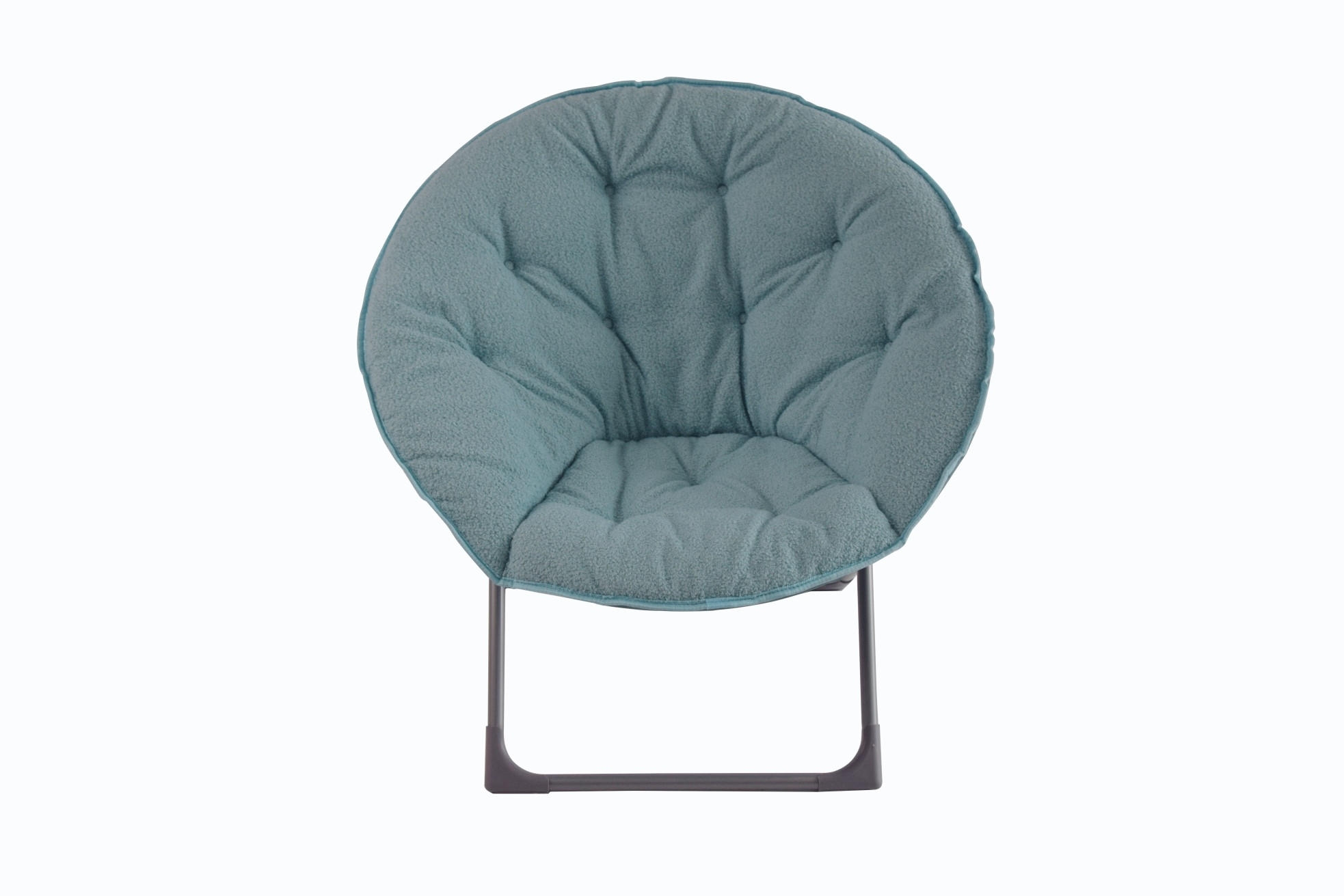 KLAPPBARER Mondstuhl Stoff mit Metallgestell weich gepolstert 58/53/85 cm Blau - Blau, Textil (53/85/58cm) - Redom