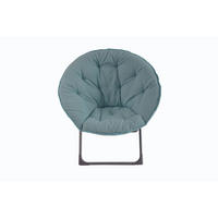 KLAPPBARER Mondstuhl Stoff mit Metallgestell weich gepolstert 58/53/85 cm Blau - Blau, Textil (53/85/58cm) - Redom