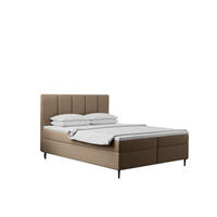 BOXBETT Mit Bettkasten Und Matratze POEL Beige 120x200 cm H3-Bonell - Mooreichefarben/Beige, Holz/Holzwerkstoff (120/200cm) - Kaiser Möbel
