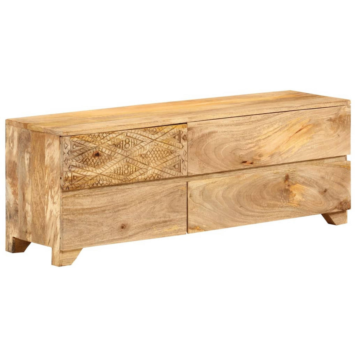 TV-SCHRANK Massivholz Mango 110/30/40 Cm - Braun, Holz (110/40/30cm) - vidaXL