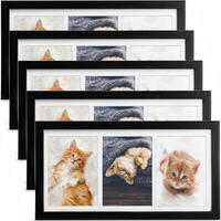 BILDERRAHMEN Galeria 10x15cm Schwarz (5tlg) - Schwarz, Holzwerkstoff (20/2/37cm) - BoMoe