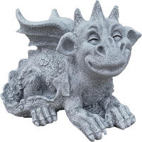 STEINFIGUR Drache Filou frostfest wetterfest Gartenfigur - Grau, Stein (21/17/15cm) - stoneandstyle