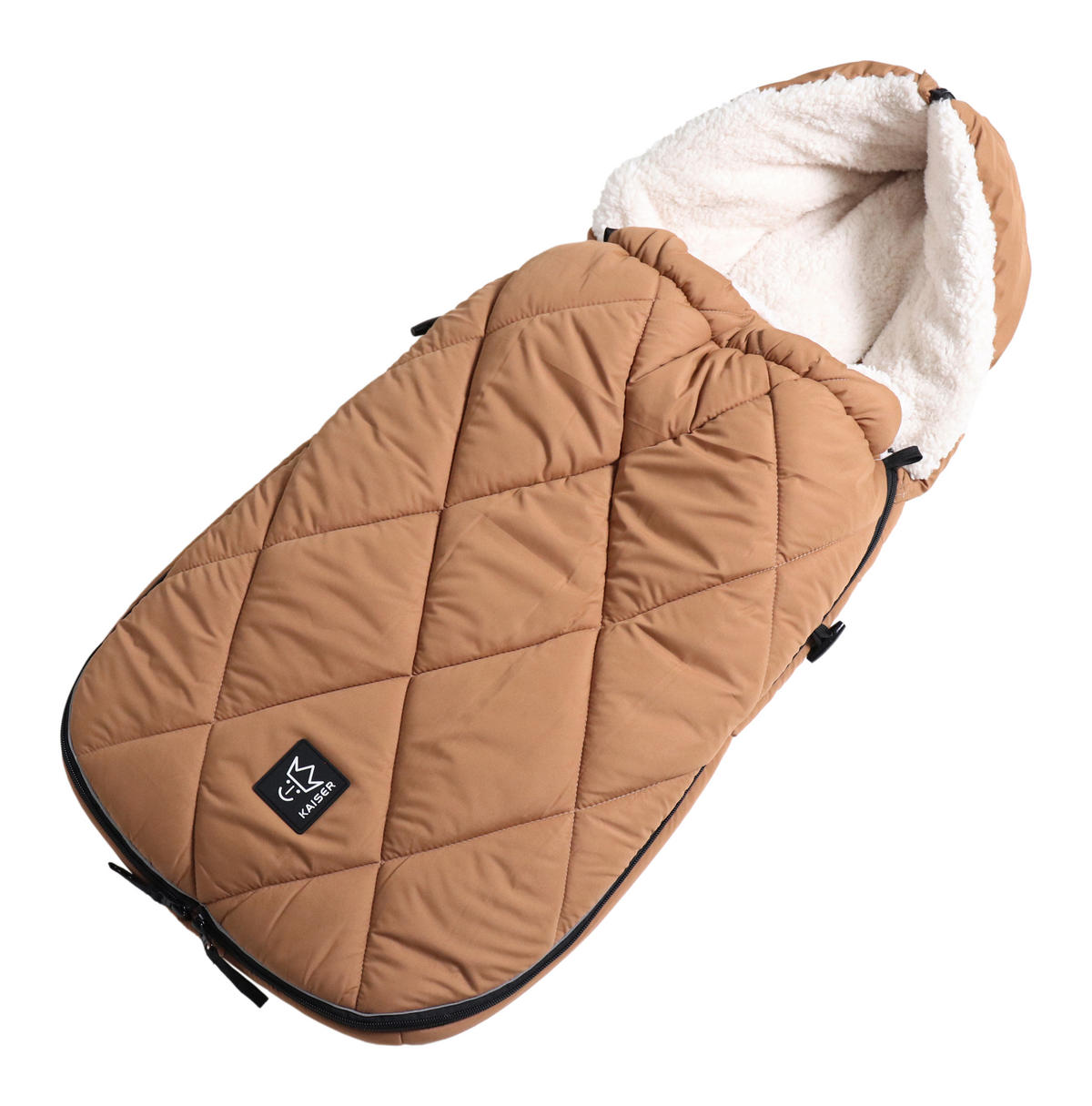 KINDERWAGEN-FUSSSACK XL TOO, camel/creme - Hellbraun, Textil (46/10/105cm) - Kaiserbaby