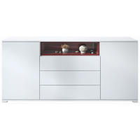 SIDEBOARD Skadu Bordeaux Hochglanz - Bordeaux, Holzwerkstoff (166.5/75.5/35cm) - Vladon