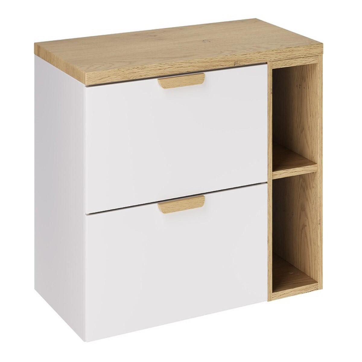 WASCHBECKENUNTERSCHRANK 80 cm 3 Teile - Aster White A BM427 in Weiß/Matt - Weiß, Holz (80/50/46cm)