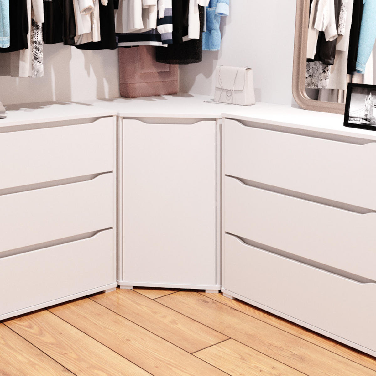 KREDENC Ruben Bílá - bílá, kompozitní dřevo (78/76.6/78cm) - Vicco