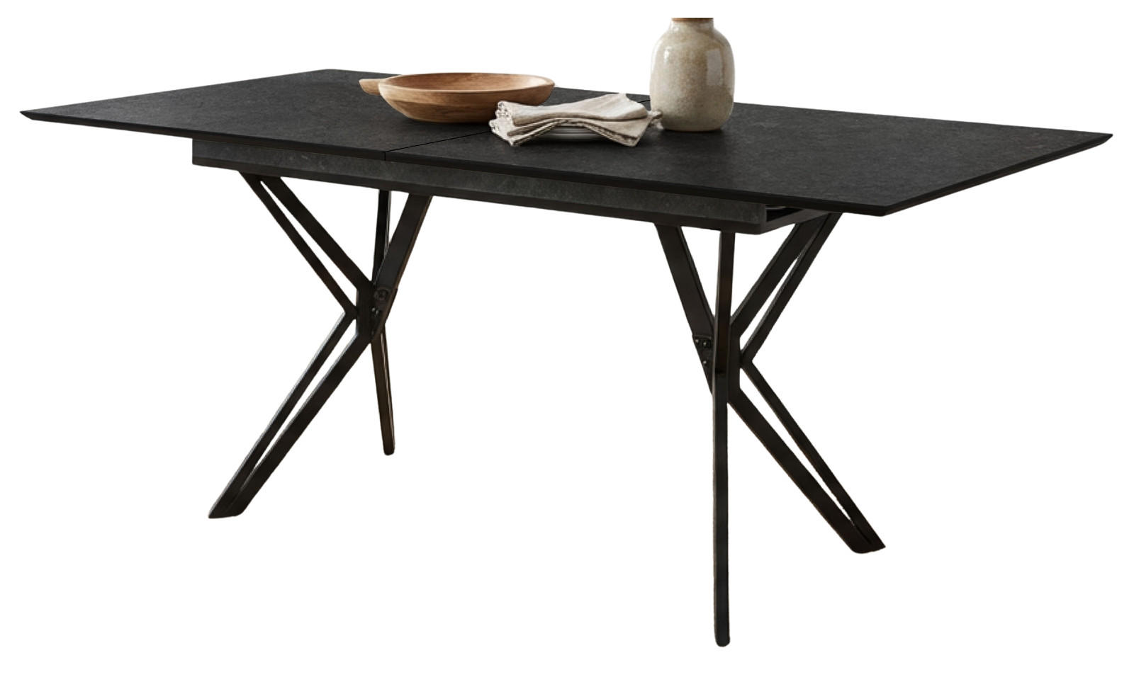 Furn.Design Esstisch Dunkelgrau 160x74x90 cm