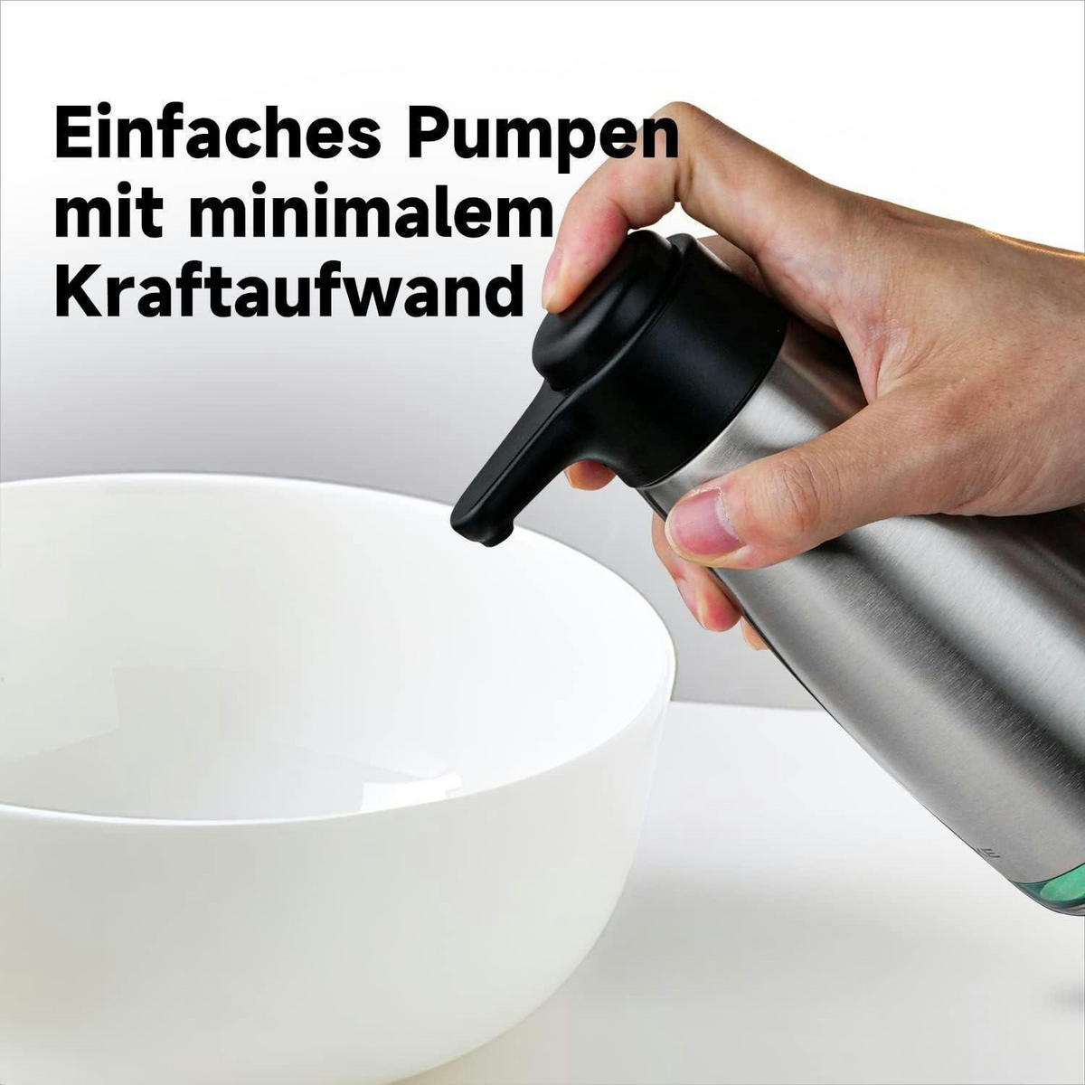 SEIFENSPENDER AK1062 Edelstahl 440 ml Silber Gebürstet - Silberfarben, Metall (8/20/9cm)