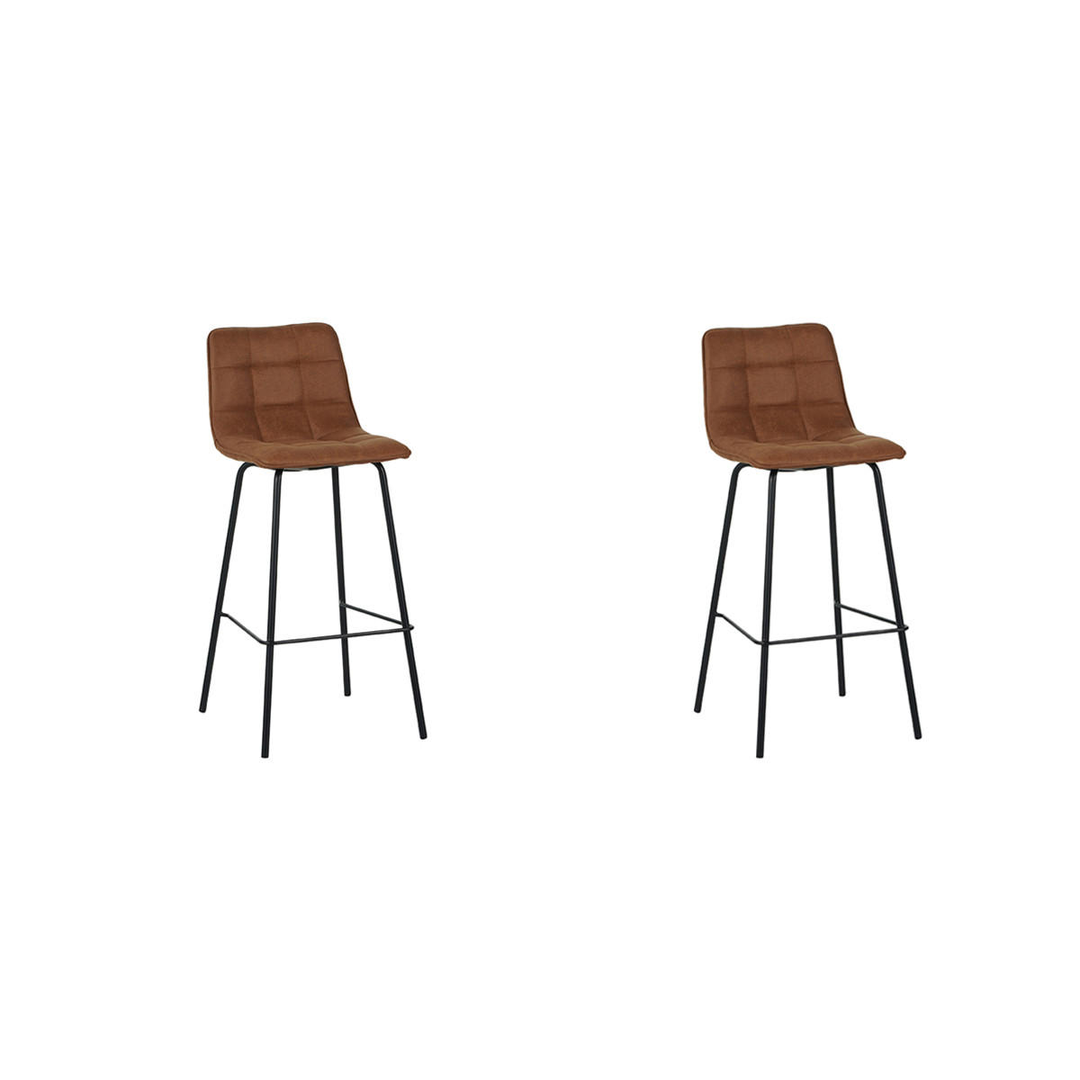 BARHOCKER Bistro Braun 51/44/115 cm 2er-Set - Braun, Textil (44/115/51cm) - LABEL51