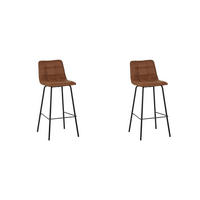 BARHOCKER Bistro Braun 51/44/115 cm 2er-Set - Braun, Textil (44/115/51cm) - LABEL51