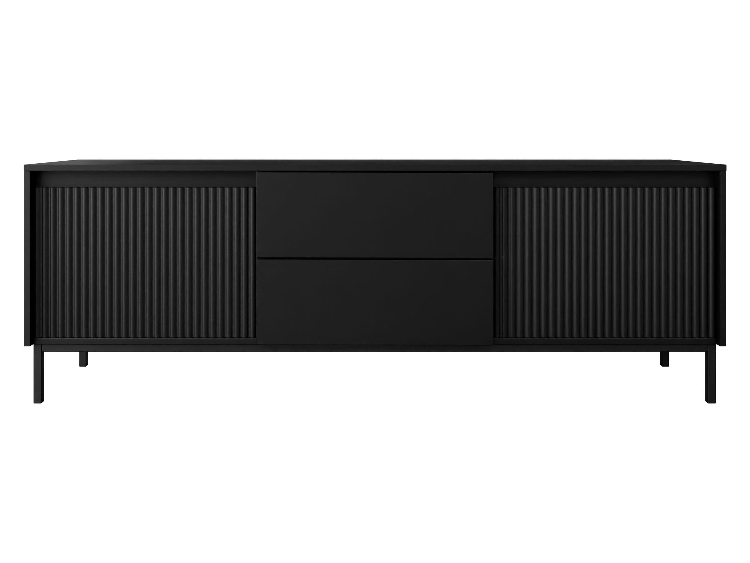 TV-ELEMENT Ozmi 2K2SZ - Schwarz, Holzwerkstoff/Metall (174/60/40cm) - MIRJAN24