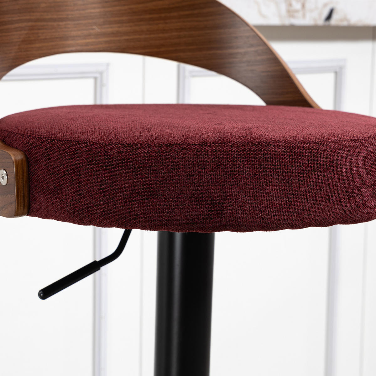 BARHOCKER drehbar höhenverstellbar 62-83 cm Wine Red 2er-Set - Rot, Metall (42/77/42.5cm) - Meubliv