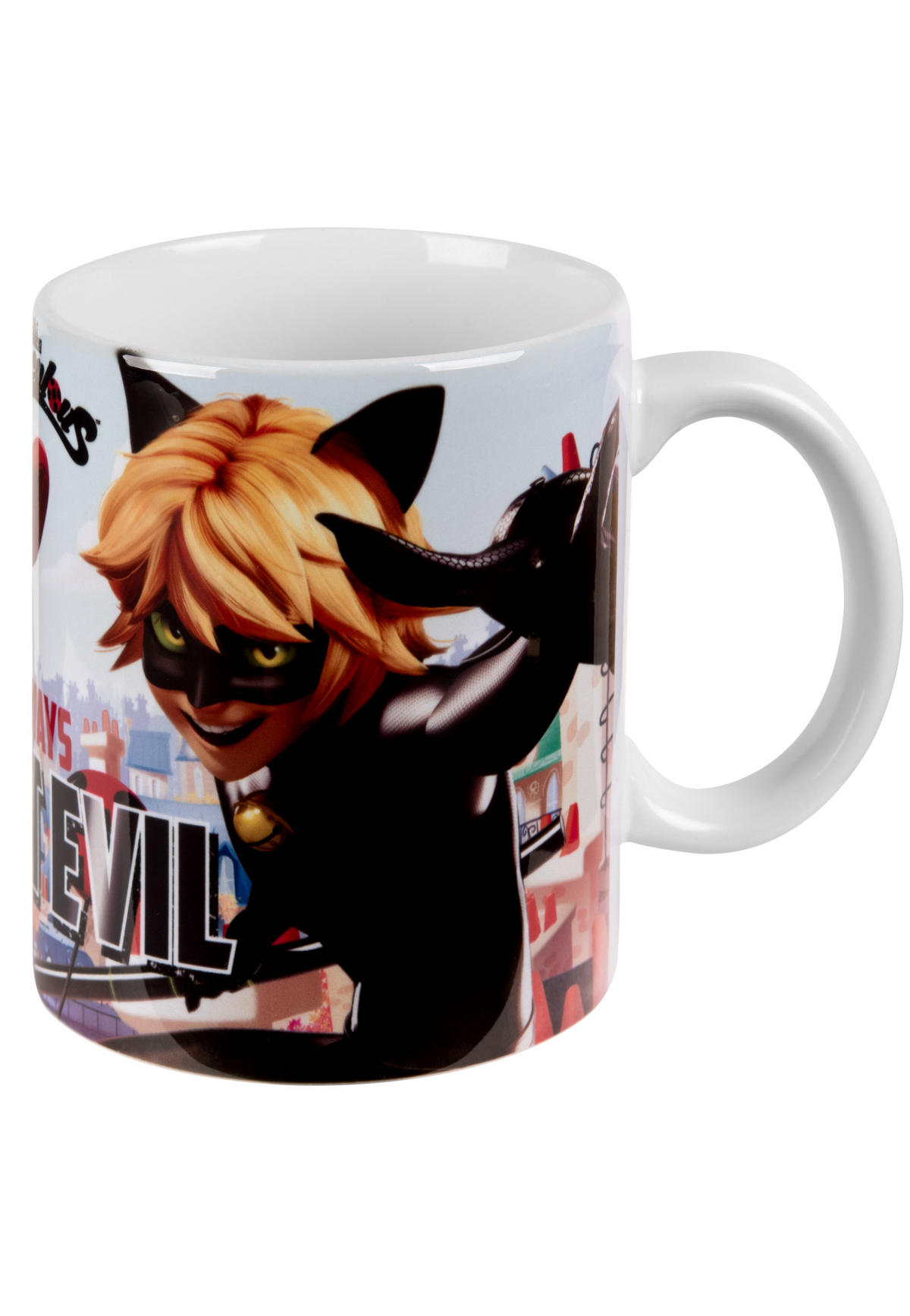 BECHER Miraculous Ladybug und Cat Noir Mehrfarbig 320 ml - Multicolor, Keramik (0.32L) - United Labels