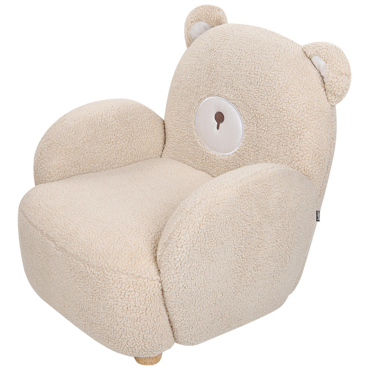 KINDERSESSEL Teddybär Bouclé Beige Boo - Beige, Textil (58/56/62cm) - Beliani