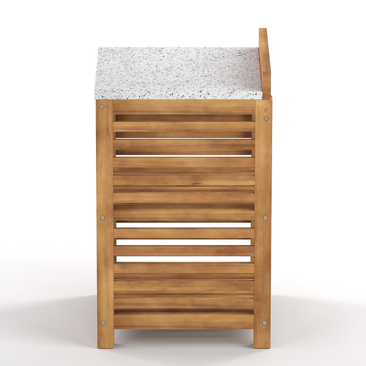 GARTENKÜCHENREGAL - Akazie massiv - Beige - Beige, Holz (52/86/52cm) - home24