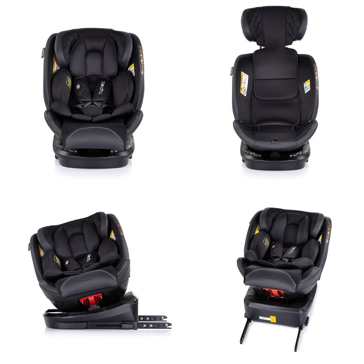 KINDERSITZ Hypnotic i-Size schwarz (40-150cm) Isofix, Top Tether, Kopfstütze - Schwarz, Kunststoff (36/75/45cm) - Chipolino