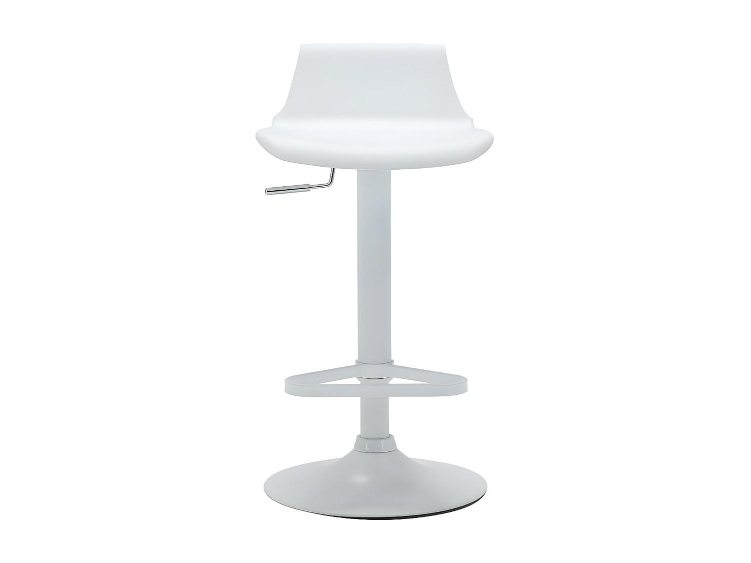 BARHOCKER - 45 cmcm x 45 cmcm - Plastik - Weiß - CALAS - Weiß, Kunststoff (45/95.5/45cm) - Vente-Unique