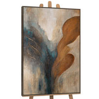 GEMÄLDE Wind und Gold Schattenfugenrahmen Grau 120x80 cm - Grau, Holz (120/80cm) - YS-art gallery