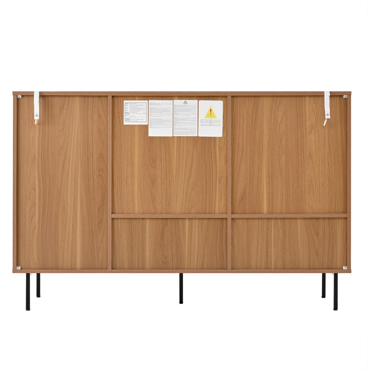 SIDEBOARD 140/91/37 cm Naturfarben aus Spanplatte mit Schiebetüren - Naturfarben, Holzwerkstoff (37/91/140cm) - OKMYHOME