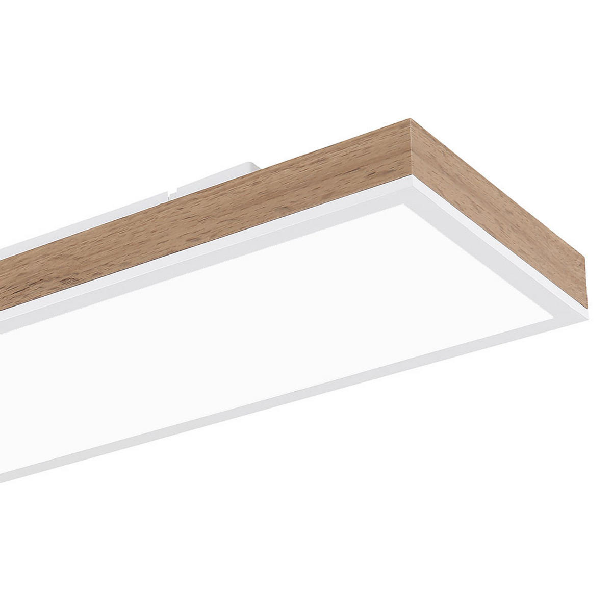 LED DECKENLEUCHTE Holzoptik Braun - Braun, Metall (80/20/7.8cm) - Globo Lighting
