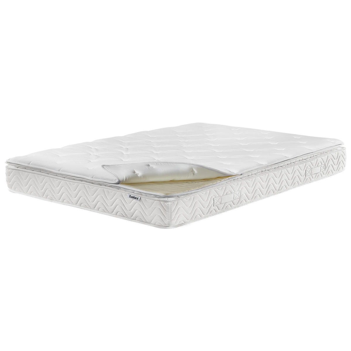 MEMORYSCHAUM-TASCHENFEDERKERNMATRATZE H2/3 Mittel 180/200 cm Luxus - Beige, Textil (180/200cm) - Beliani