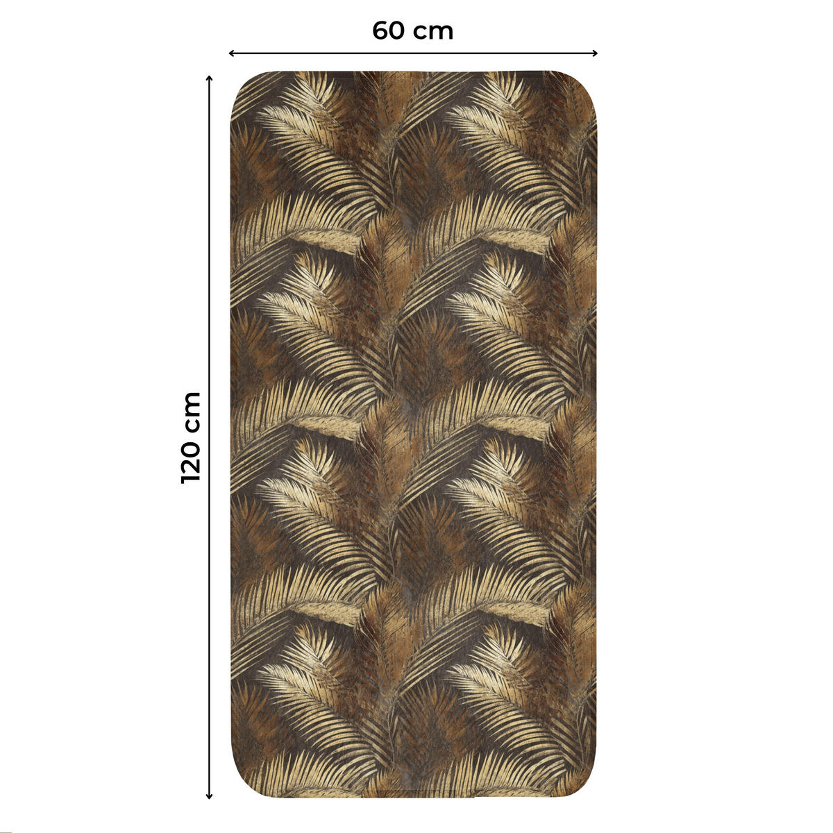 WC PŘEDLOŽKA Tropical - Listy - zlaté 60x120 cm - zlatá, textil/plast (60/1cm) - OnlyWow