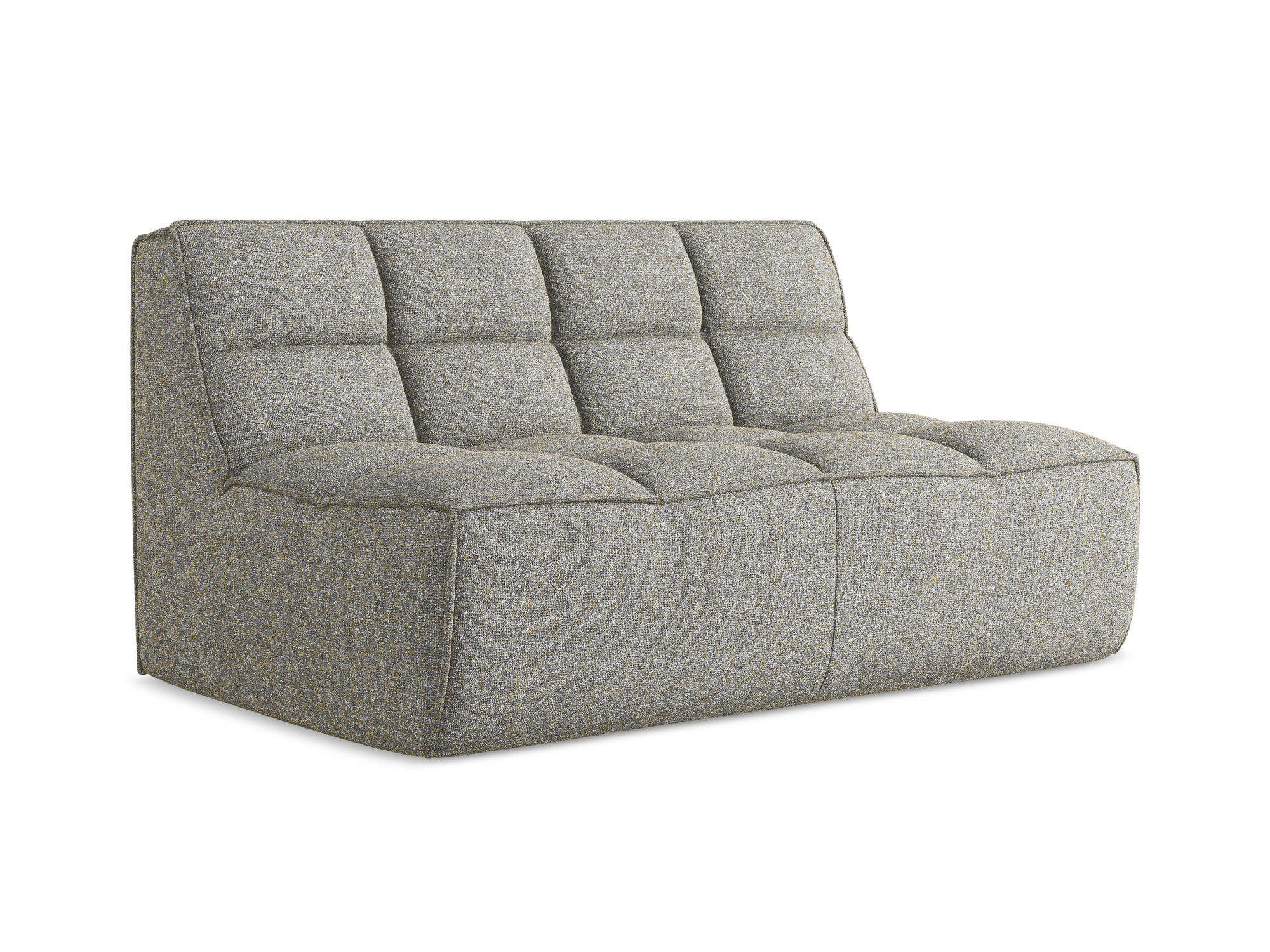 2-SITZER-SOFA Strukturstoff Stoff Beige - Beige/Schwarz, Kunststoff/Textil (160/75/93cm) - Makamii