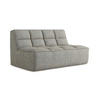 2-SITZER-SOFA Strukturstoff Stoff Beige - Beige/Schwarz, Kunststoff/Textil (160/75/93cm) - Makamii