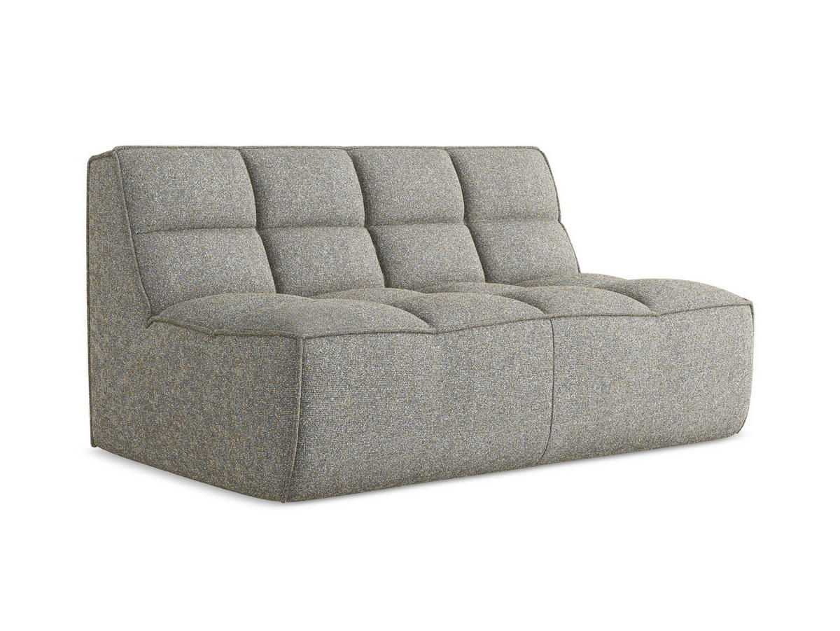 2-SITZER-SOFA Strukturstoff Stoff Beige - Beige/Schwarz, Kunststoff/Textil (160/75/93cm) - Makamii