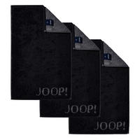 GÄSTETUCH Unisex Classic Frottier Schwarz 3er Pack Baumwolle - Schwarz, Textil (200/135cm) - Joop!