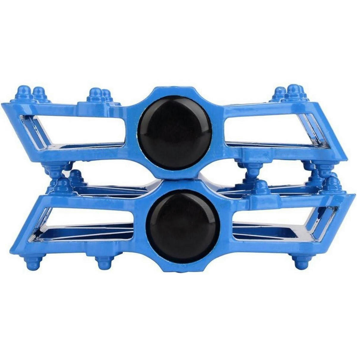 FAHRRAD Pedale Aluminium MTB/BMX mit Anti-Rutsch-Pins Blau - Blau, Metall (9.8/1.5/9.2cm)