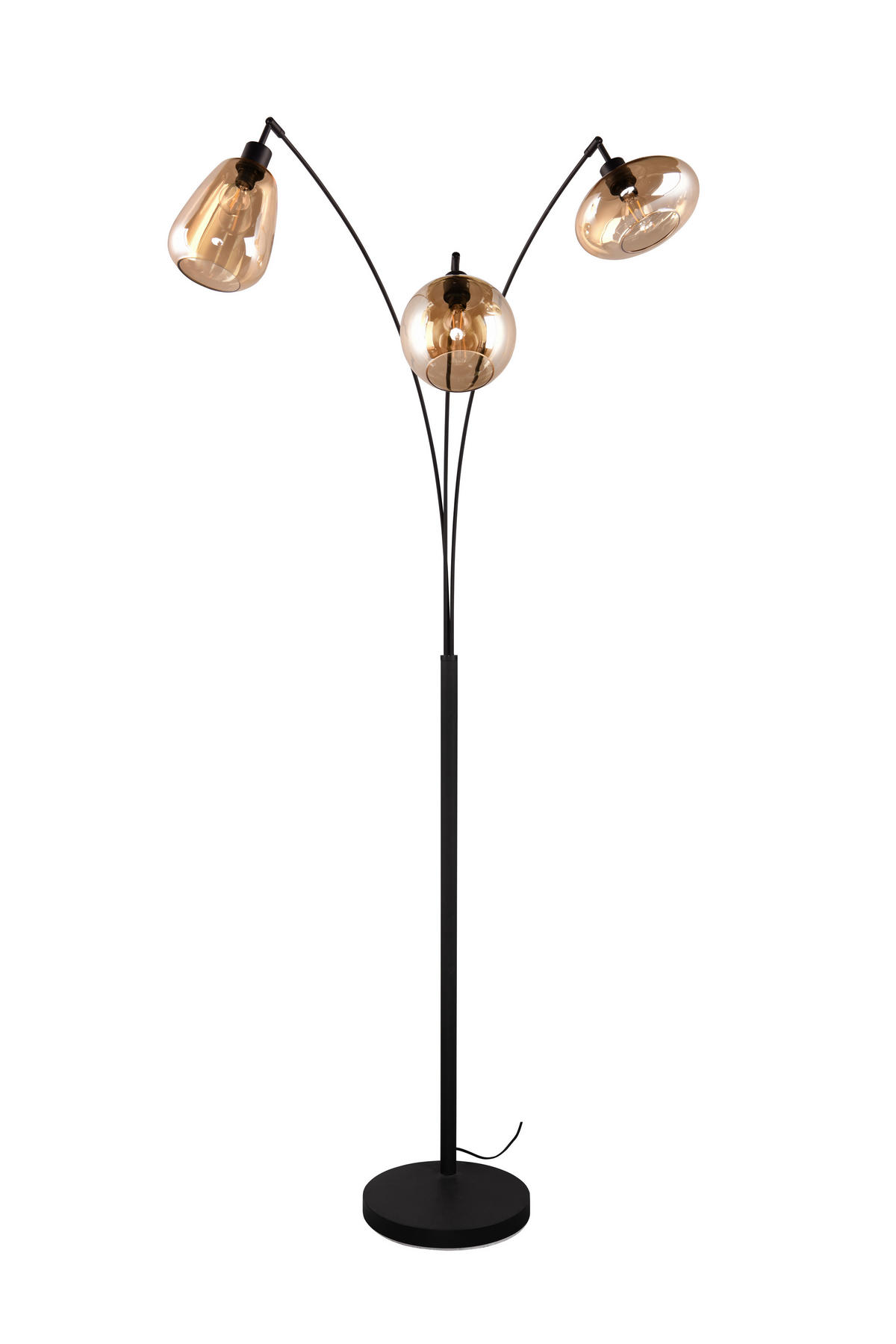 STEHLAMPE LUMINA - Schwarz - 0/0/200 cm - Schwarz, Metall (71.5/71.5/200cm) - Trio Leuchten