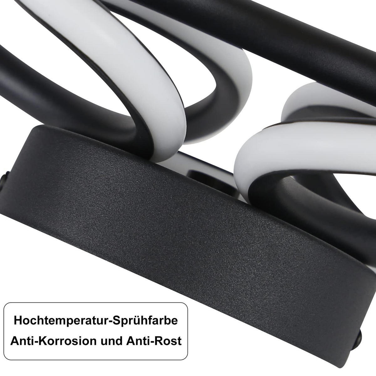 LED-DECKENLEUCHTE Naxis 27/27/9 cm - Schwarz, Metall (27/27/9cm) - Nettlife