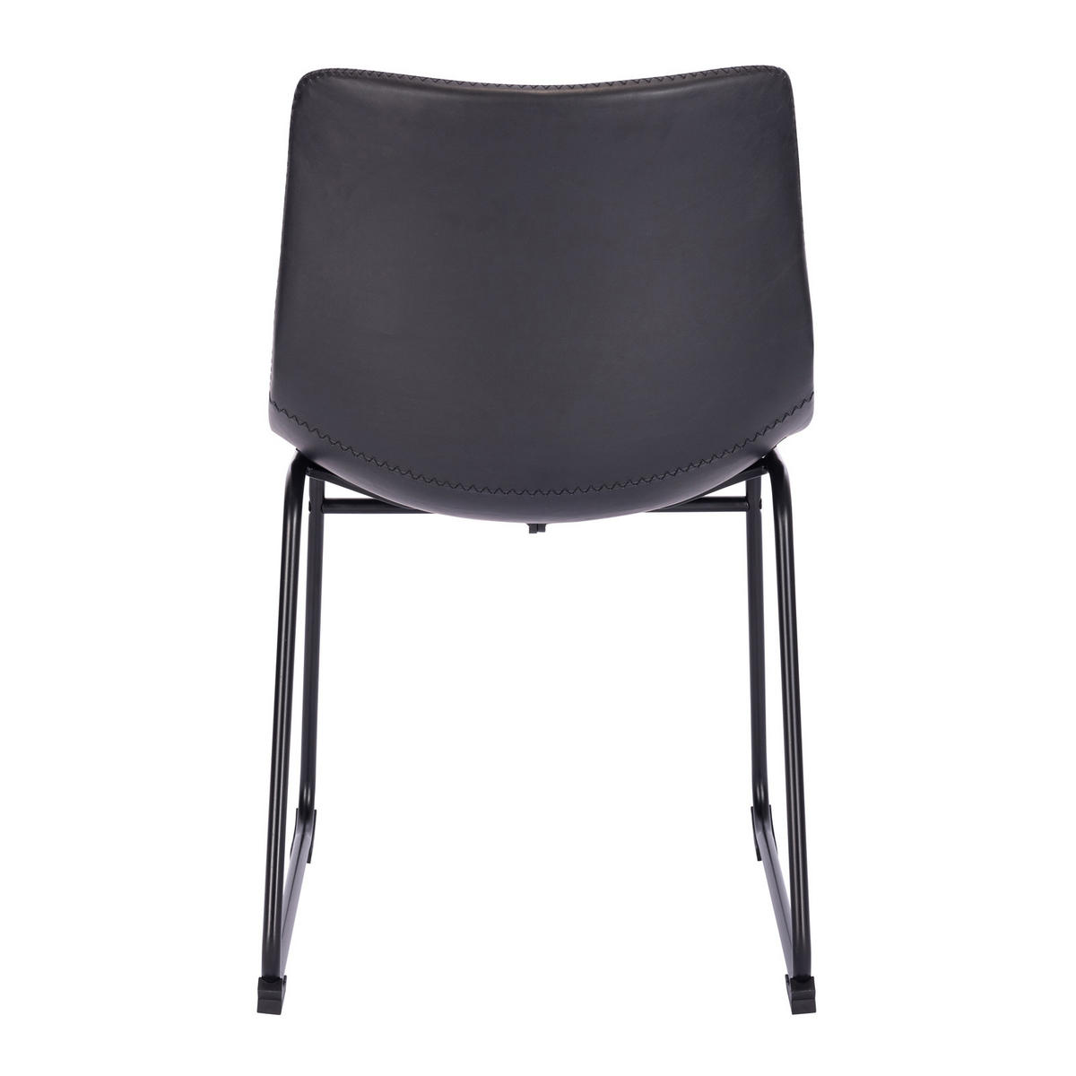 ESSZIMMERSTUHL HARRY 2er Set Kunstleder Schwarz - Schwarz, Textil/Metall (46/79/41cm) - SVITA