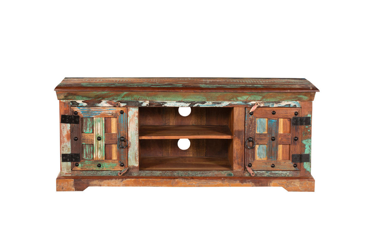 TV-SCHRANK Tor Mangoholz Braun 50x45x125cm - Braun, Holz (45/50/125cm) - DELUKE