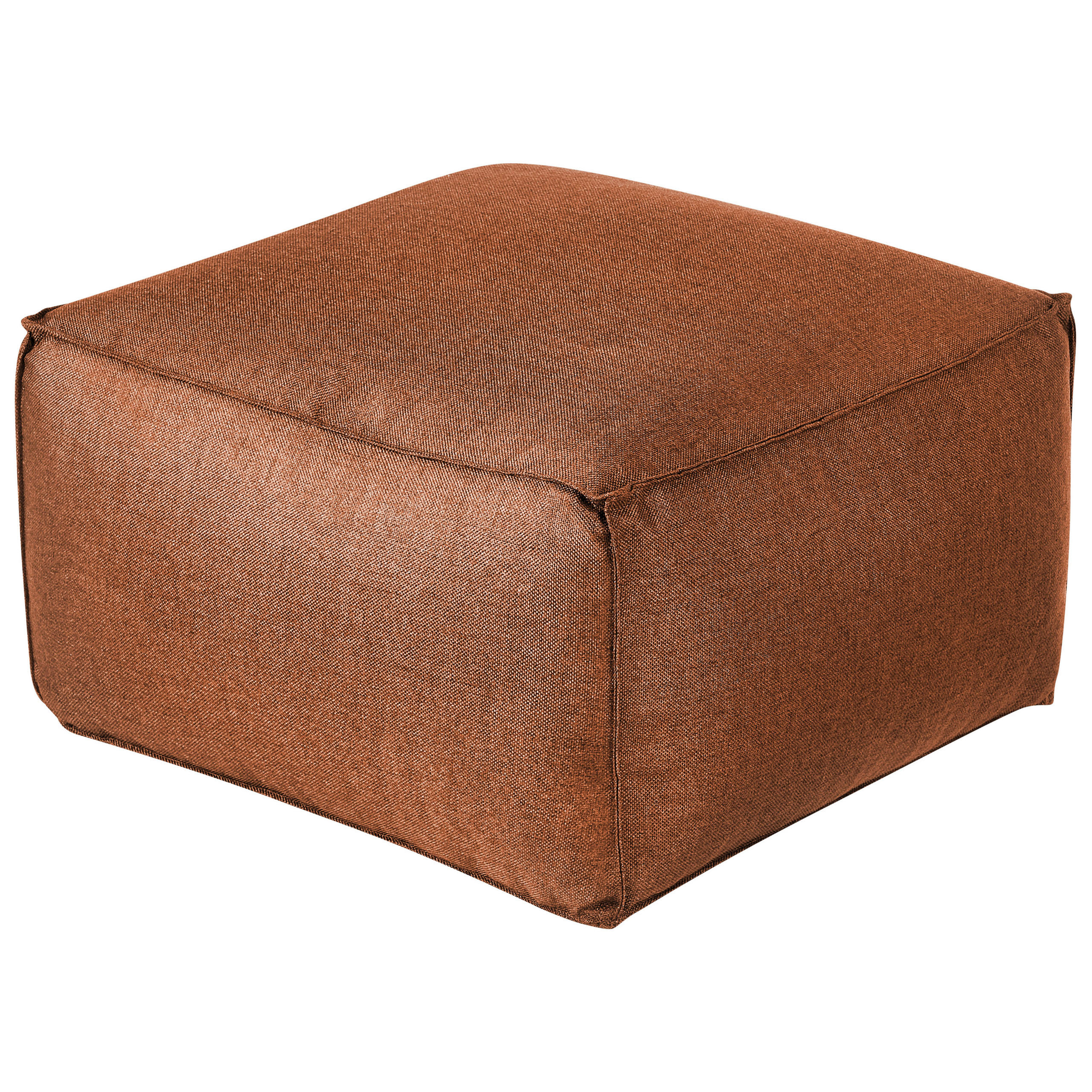 POUF Mukki 50/50/30 cm - Braun, Kunststoff/Textil (50/30/50cm) - Beliani