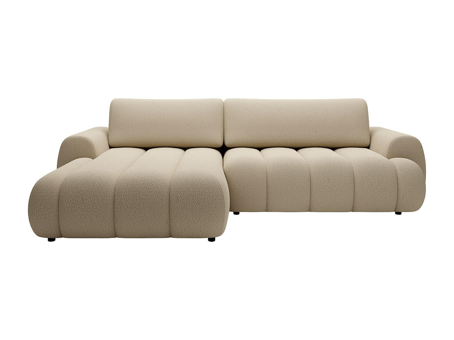 SCHLAFSOFA - 4 Personen - Stoff - Beige - - Beige, Textil (272/81/168cm) - Vente-Unique