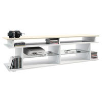 LOWBOARD Movie Platte des TV-Aufsatzes in Creme Hochglanz - Creme, Holzwerkstoff (138.5/39/37.5cm) - Vladon