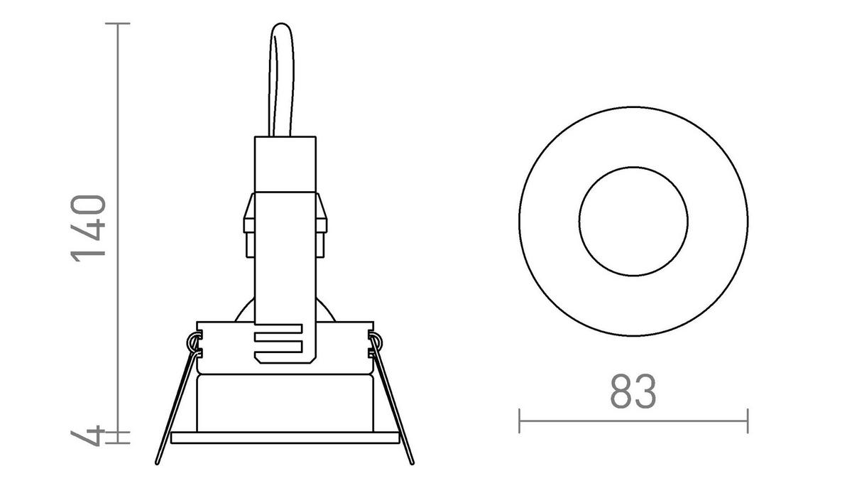 EINBAULEUCHTE BELLA GU10 Weiß 15 W IP65 - Weiß, Metall (83/83/12cm) - Rendl