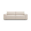 SOFA ausklappbar mit Bettkasten Jodie aus Boucle beige 3 Sitzplätze - Beige, Textil (107/86/247cm) - Micadoni
