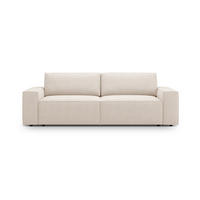 SOFA ausklappbar mit Bettkasten Jodie aus Boucle beige 3 Sitzplätze - Beige, Textil (107/86/247cm) - Micadoni