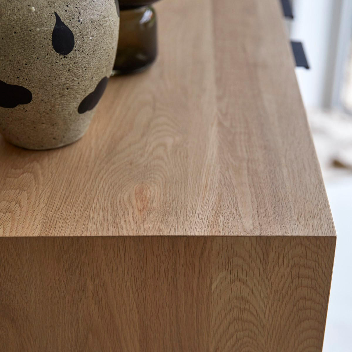 SCHRANK Senson Natur aus Eiche - Naturfarben, Holz (110/128/43cm) - Tikamoon