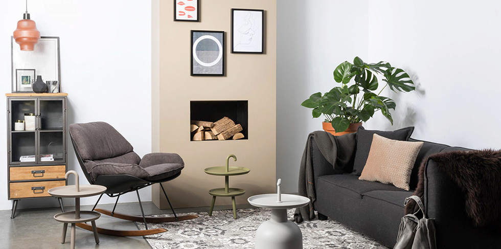 Scandi Industrial Wohnzimmer