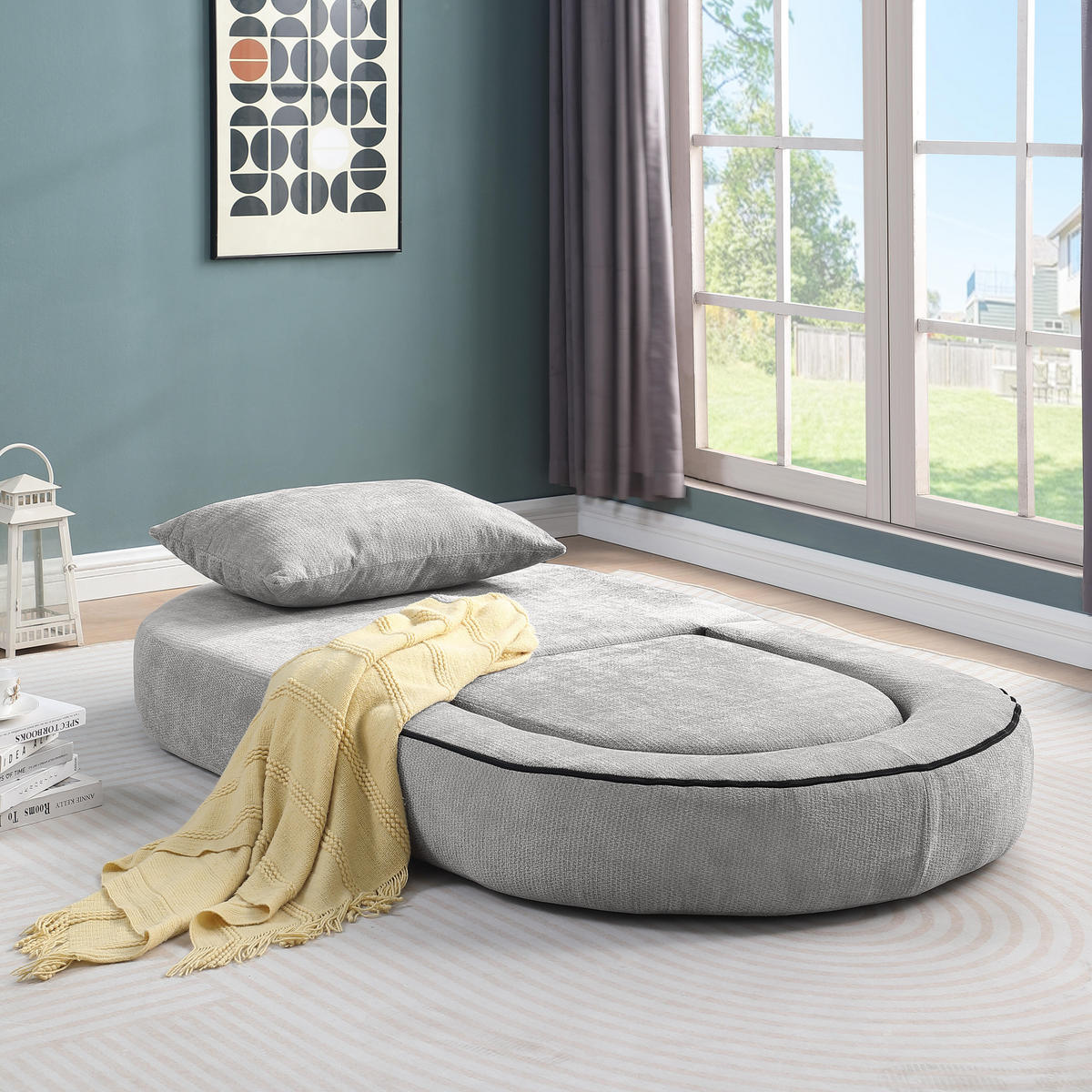 SOFA Chenille Hellgrau - Hellgrau, Textil (101/41/179cm) - WISHDOR